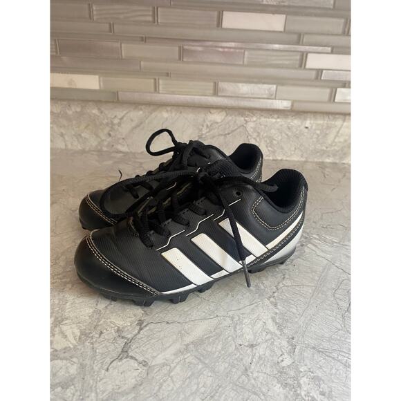 Adidas Kids Black and White T-Ball/Baseball Cleats Size 11K - Picture 1 of 9